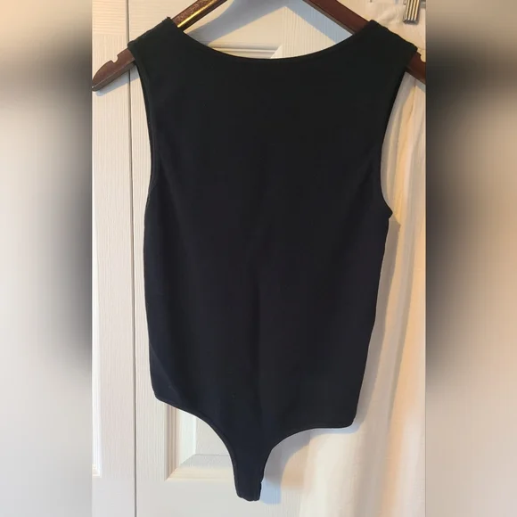 Bamboo Ribbed Deep V Bodysuit NWOT - Picture 3 of 4
